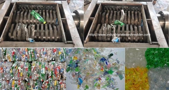 Goede prijs. Het Afval van de flessenbaal Plastic het Verscheuren Automatische de Overbelastingsbescherming van de Machine Dubbele Schacht online