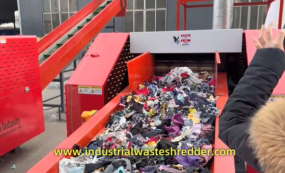 Afvalstofmaler kleding niet-geweven textielbreker energiebesparende roterende messen snijmachine
