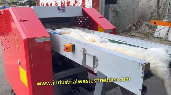 Goede prijs. Verwijderbare huid fleece shredder 22KW snijmotor 8P droge dieren schapen wol crusher machine voor pellets online