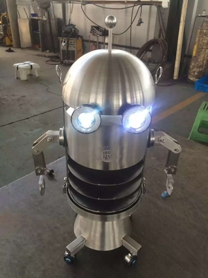 Custom 304 roestvrij staal fabricage pizza planet robot custom gemaakt om pizza te vervoeren van de keuken naar de tafel van de gast.
