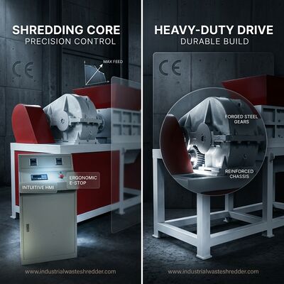 Goede prijs. Eénastig industriële afvalschroefmachine Compacte multi-materiaal recyclingmachine met snel wisselend scherm systeem online
